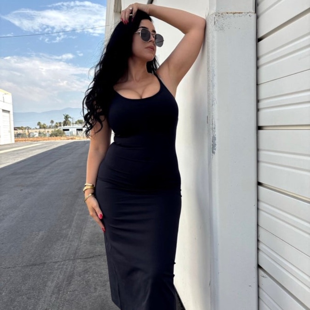 NWT- Mono B Black Midi Dress